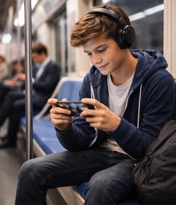 Подросток с телефоном